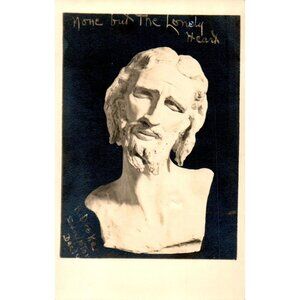 Lonely Head Sculpture Bust Print Postcard